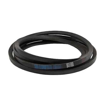 D&D SPC7000 Metric V-Belt, 7000mm Outside Length, 22 mm Top Width, 18 mm Thickness, 1 Ribs SPC7000